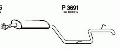 FENNO p3691 -  Глушитель выхлопных газов конечный