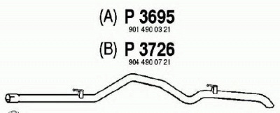 FENNO p3695 -  Труба выхлопного газа