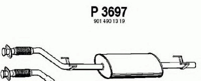 FENNO p3697 -  Средний глушитель выхлопных газов