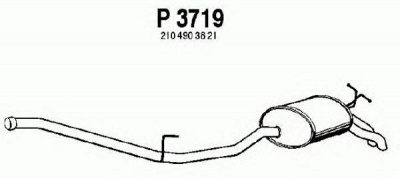 FENNO p3719 -  Глушитель выхлопных газов конечный