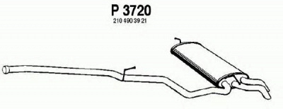 FENNO p3720 -  Глушитель выхлопных газов конечный