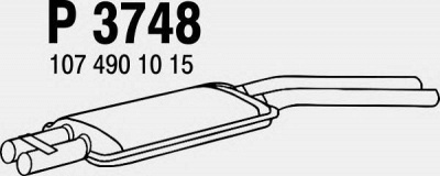 FENNO p3748 -  Средний глушитель выхлопных газов