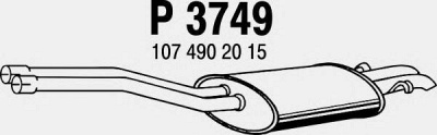 FENNO p3749 -  Глушитель выхлопных газов конечный