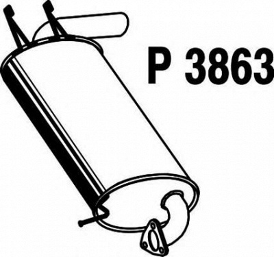 FENNO p3863 -  Глушитель выхлопных газов конечный