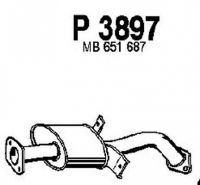 FENNO p3897 -  Средний глушитель выхлопных газов