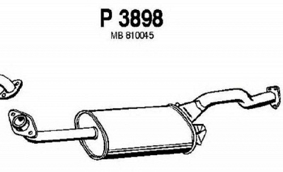 FENNO p3898 -  Средний глушитель выхлопных газов