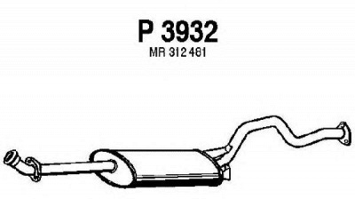 FENNO p3932 -  Средний глушитель выхлопных газов