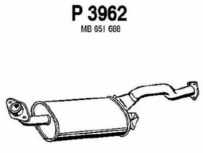 FENNO p3962 -  Глушитель выхлопных газов конечный