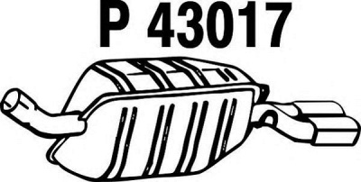 FENNO p43017 -  Глушитель выхлопных газов конечный
