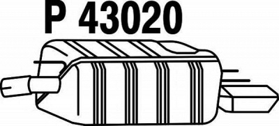 FENNO p43020 -  Глушитель выхлопных газов конечный