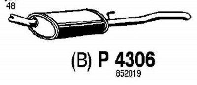 FENNO p4306 -  Глушитель выхлопных газов конечный