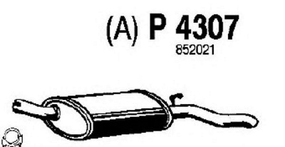 FENNO p4307 -  Глушитель выхлопных газов конечный