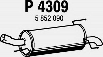 FENNO p4309 -  Глушитель выхлопных газов конечный