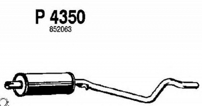 FENNO p4350 -  Средний глушитель выхлопных газов