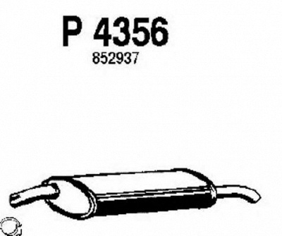FENNO p4356 -  Глушитель выхлопных газов конечный