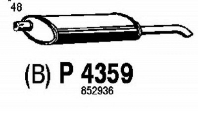 FENNO p4359 -  Глушитель выхлопных газов конечный