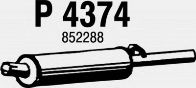FENNO p4374 -  Глушитель выхлопных газов конечный