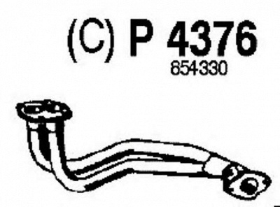 FENNO p4376 -  Труба выхлопного газа