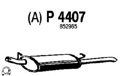 FENNO p4407 -  Глушитель выхлопных газов конечный