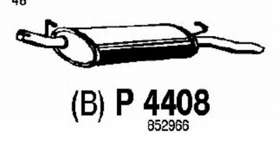FENNO p4408 -  Глушитель выхлопных газов конечный