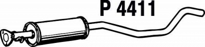 FENNO p4411 -  Средний глушитель выхлопных газов