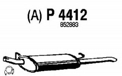 FENNO p4412 -  Глушитель выхлопных газов конечный