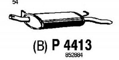 FENNO p4413 -  Глушитель выхлопных газов конечный