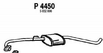 FENNO p4450 -  Средний глушитель выхлопных газов
