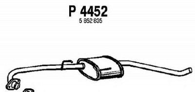 FENNO p4452 -  Средний глушитель выхлопных газов