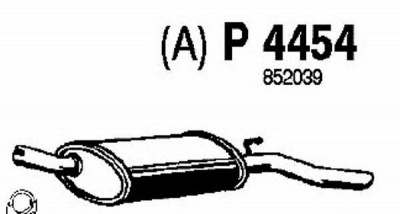 FENNO p4454 -  Глушитель выхлопных газов конечный