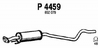 FENNO p4459 -  Средний глушитель выхлопных газов