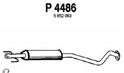 FENNO p4486 -  Средний глушитель выхлопных газов