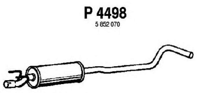 FENNO p4498 -  Средний глушитель выхлопных газов