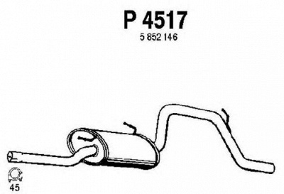 FENNO p4517 -  Глушитель выхлопных газов конечный