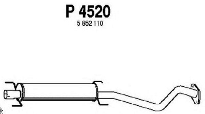 FENNO p4520 -  Средний глушитель выхлопных газов