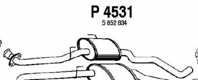 FENNO p4531 -  Средний глушитель выхлопных газов