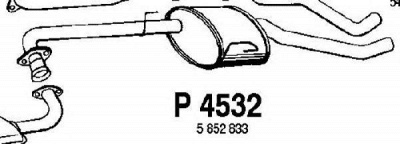 FENNO p4532 -  Средний глушитель выхлопных газов