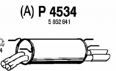 FENNO p4534 -  Глушитель выхлопных газов конечный