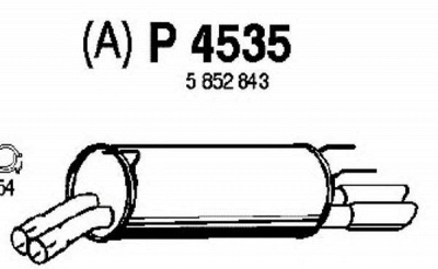 FENNO p4535 -  Глушитель выхлопных газов конечный