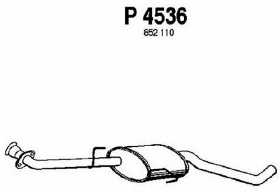FENNO p4536 -  Средний глушитель выхлопных газов