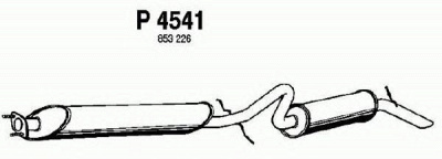 FENNO p4541 -  Глушитель выхлопных газов конечный