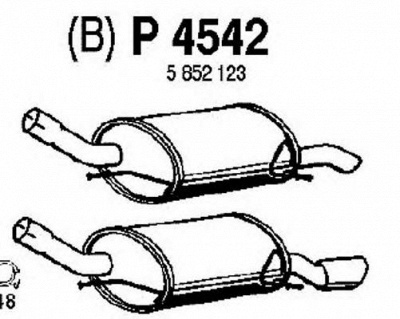 FENNO p4542 -  Глушитель выхлопных газов конечный
