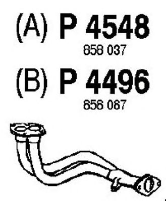 FENNO p4548 -  Труба выхлопного газа
