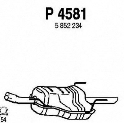 FENNO p4581 -  Глушитель выхлопных газов конечный