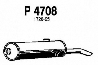 FENNO p4708 -  Глушитель выхлопных газов конечный