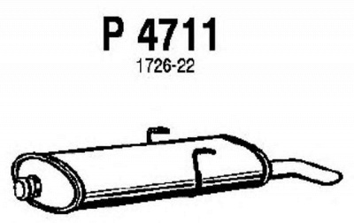 FENNO p4711 -  Глушитель выхлопных газов конечный