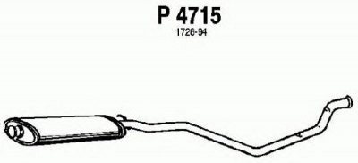FENNO p4715 -  Средний глушитель выхлопных газов
