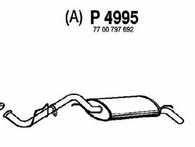 FENNO p4995 -  Глушитель выхлопных газов конечный