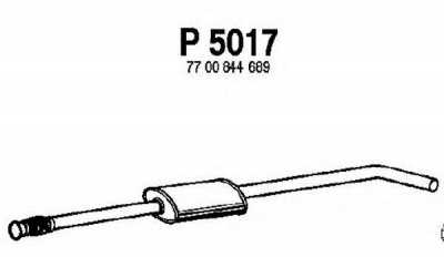 FENNO p5017 -  Средний глушитель выхлопных газов