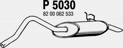 FENNO p5030 -  Глушитель выхлопных газов конечный